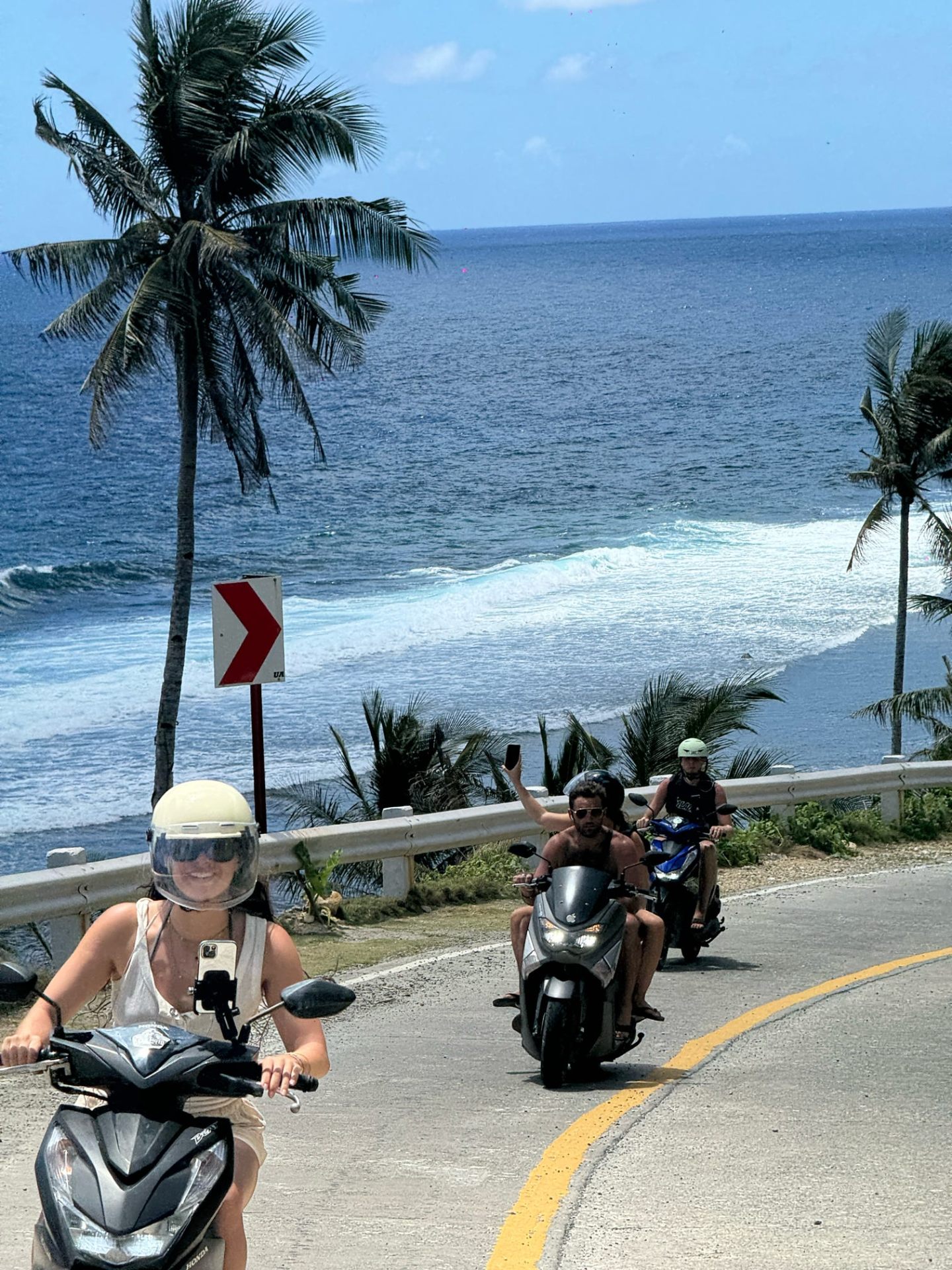 The coast road overlooking the break, Juan & Lonely